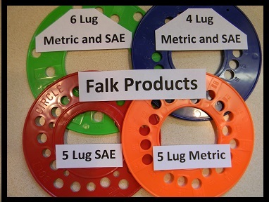 Wheel bolt pattern gauge guide   set of 4