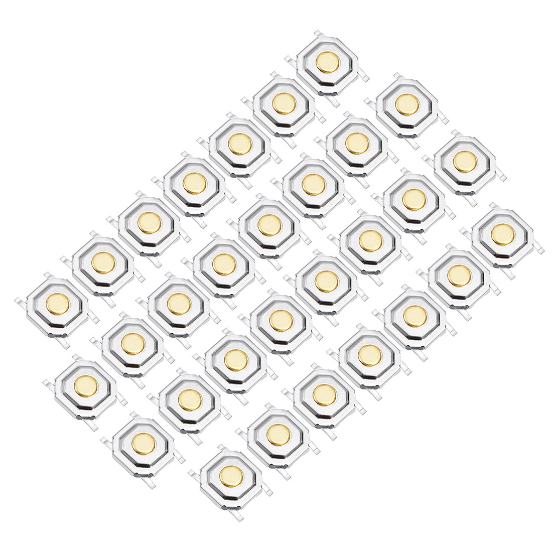 30pcs Momentary Panel PCB Surface Mounted Devices SMT SPST Tactile Tact Switch