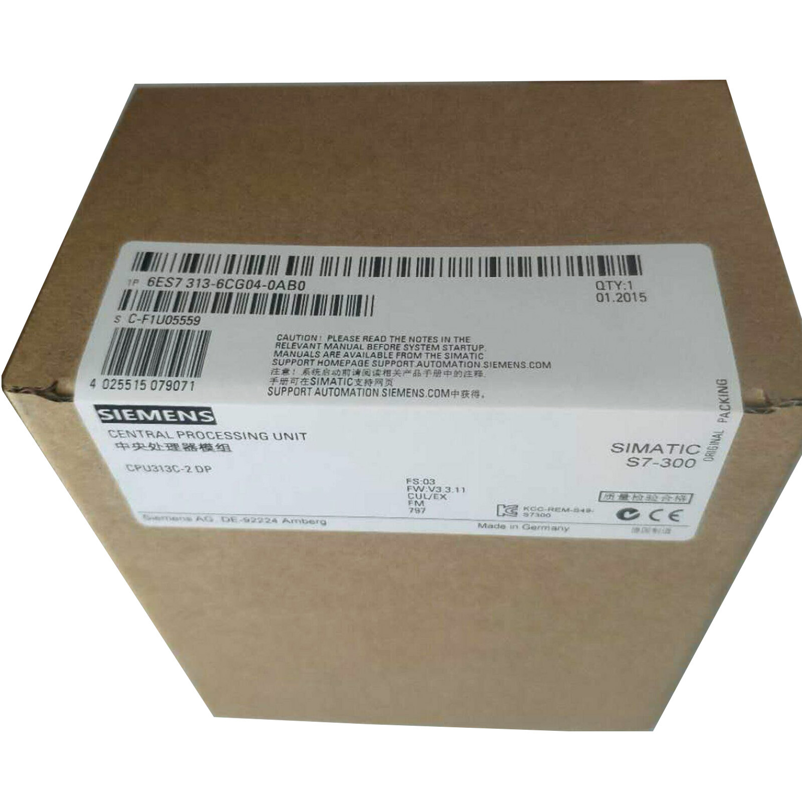 New SIEMENS 6ES7313-6CG04-0AB0 6ES7 313-6CG04-0AB0 Central Processing Unit