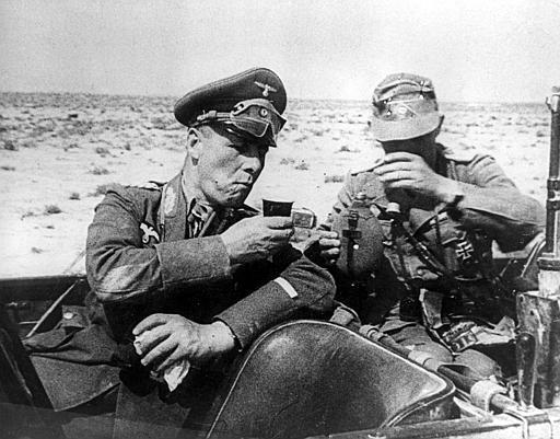 B&W WW2  German Photo Rommel Birthday Libya  WWII World War Two Afrika Korps