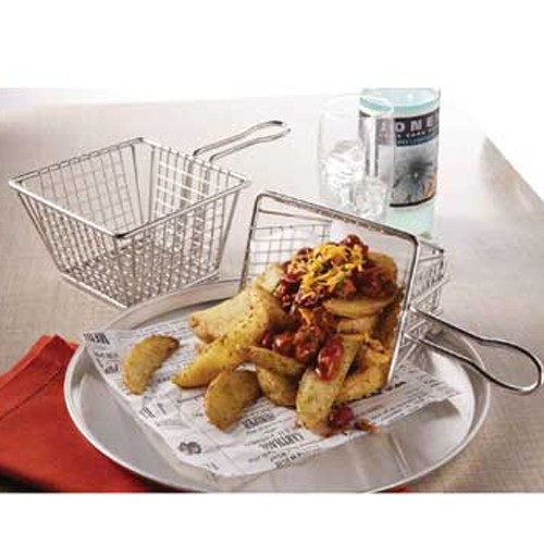 American Metalcraft MSQBSKT S/S Mini Square Fry Basket