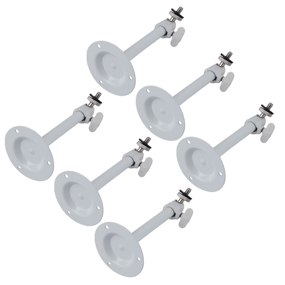 6PC White Metal Wall Ceiling Mount Bracket Stand for CCTV Security Camera
