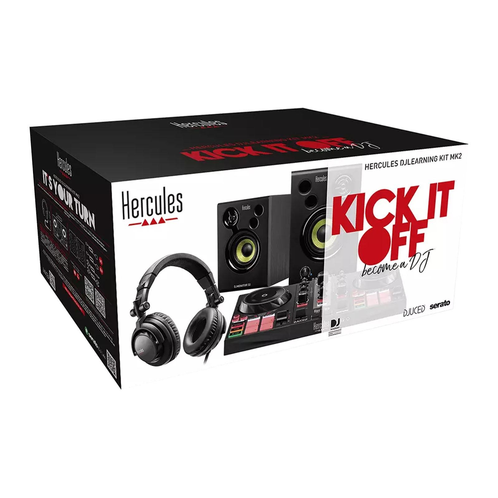 Hercules DJLearning Kit MK2 with DJ Controller, Monitors & Stands