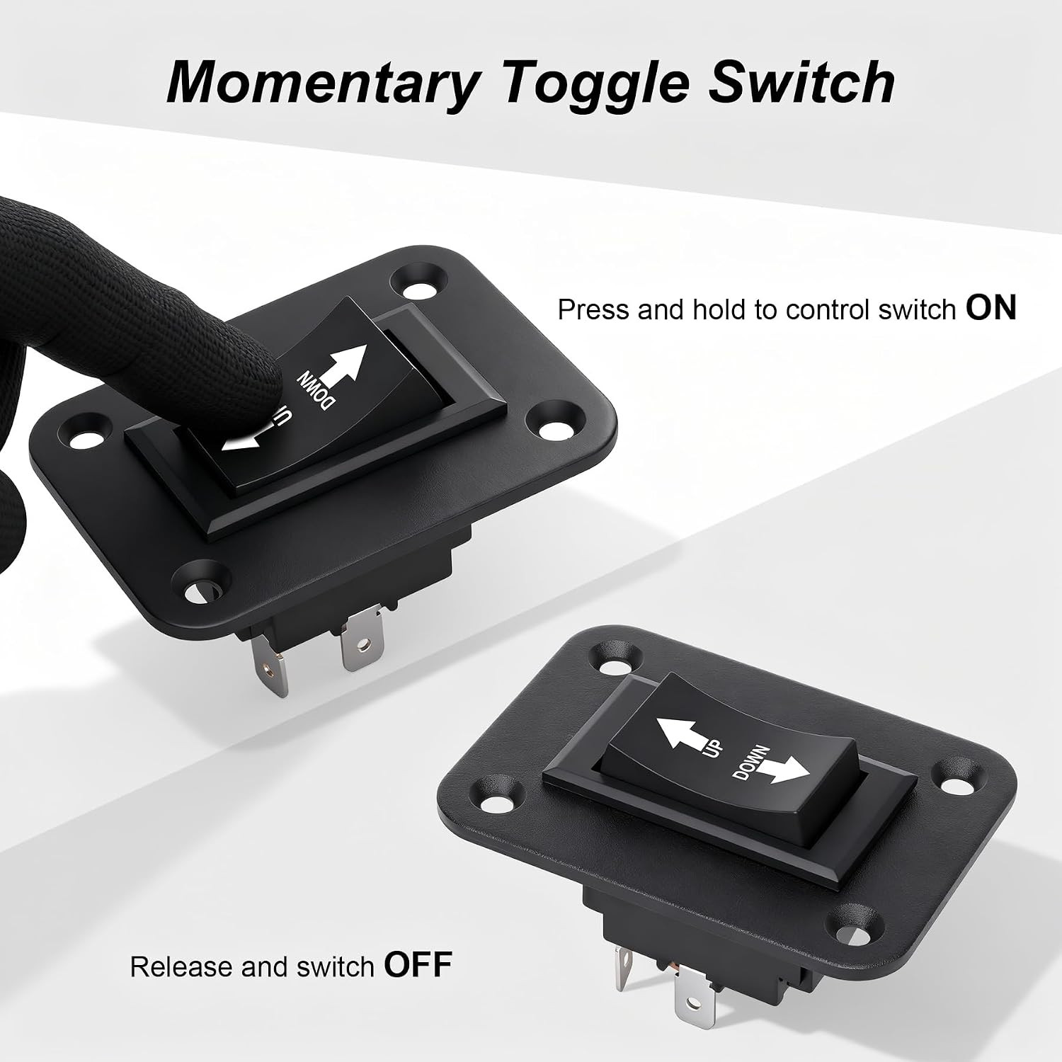 UP down Momentary Reverse Polarity Switch, 12V 30A DPDT, Polarity Reversing