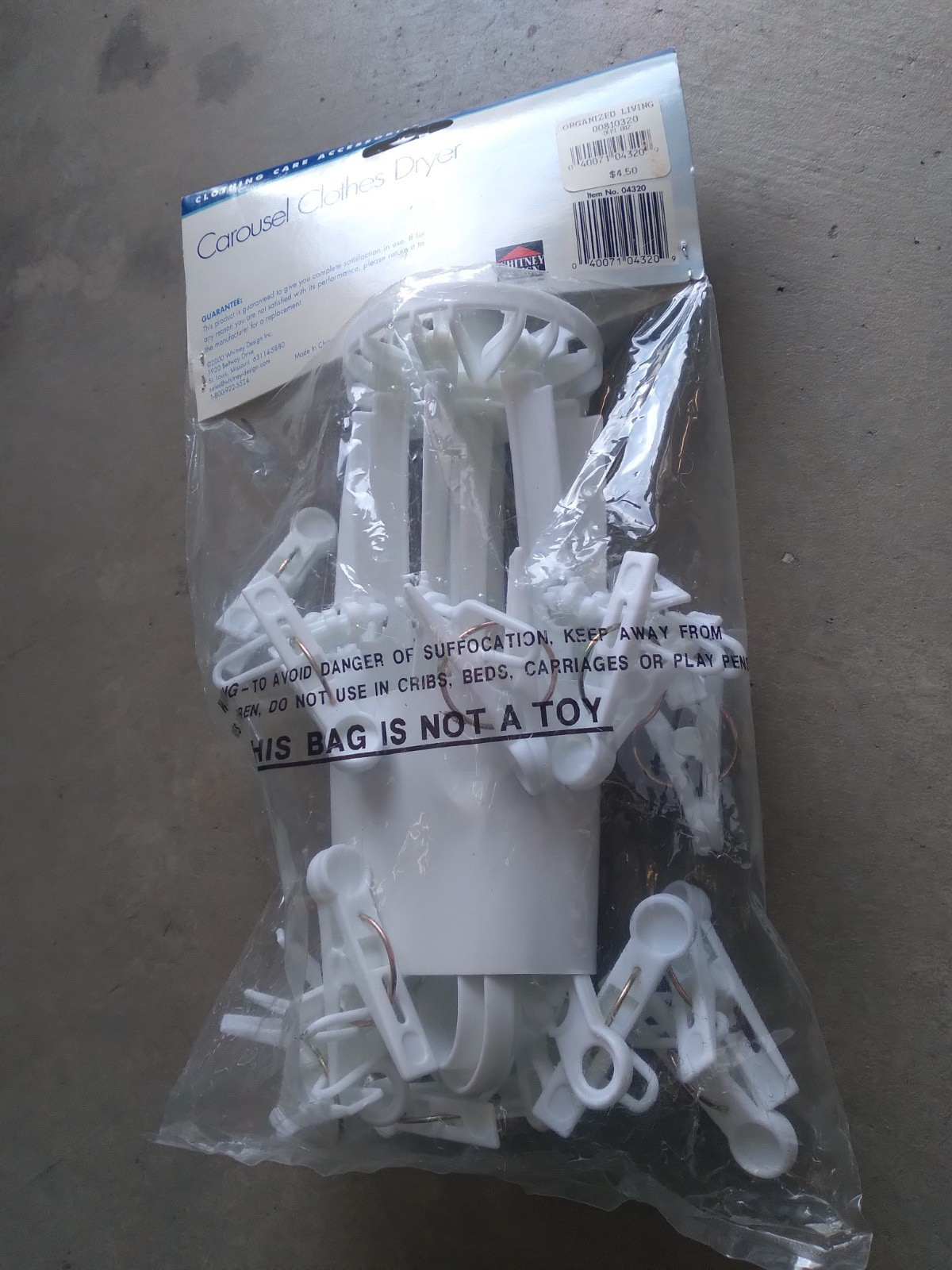 Vintage Clothes Line Portable Space Saving Carousel NEW 2000 Y2K
