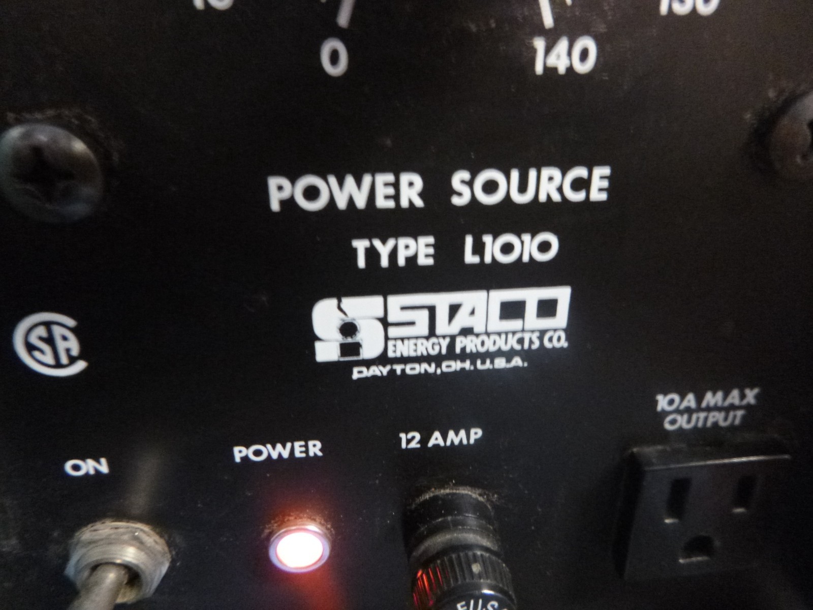 STACO L1010 VARIABLE TRANSFORMER