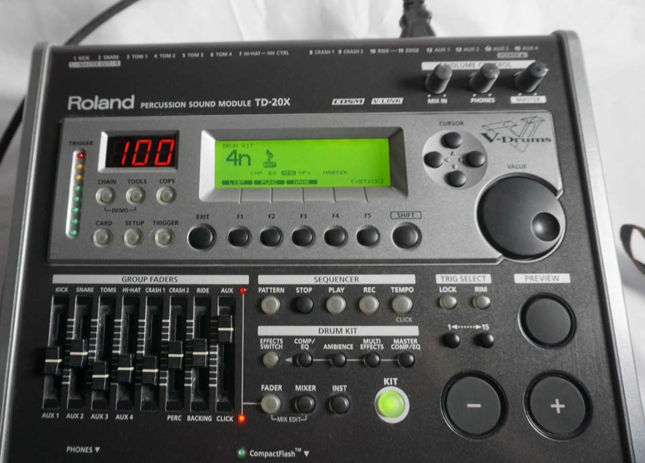 Roland TD-20X V-Drums Percussion Sound Module Good GP