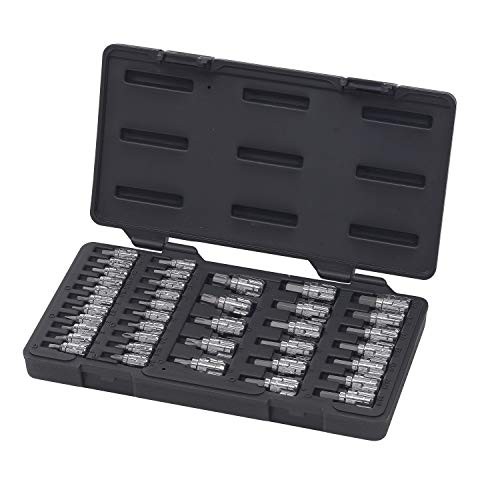 39 Pc. 1/4" & 3/8" Drive Pass-Thru Bit Socket Set, 1/4 Inch 13 Millimeter