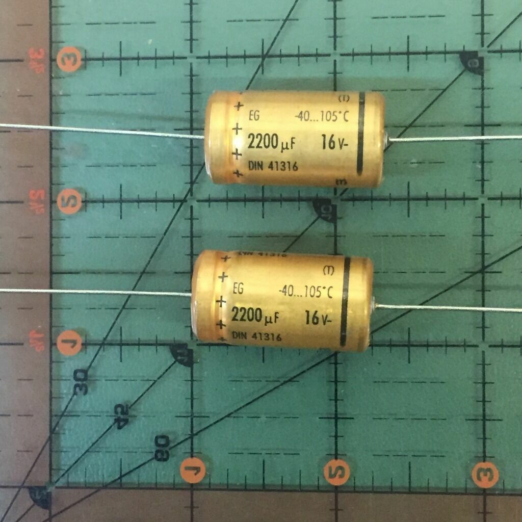 2200uF 16v Roederstein Axial Lytic Capacitor EG00KE422D00B Audio 105' c 2pcs