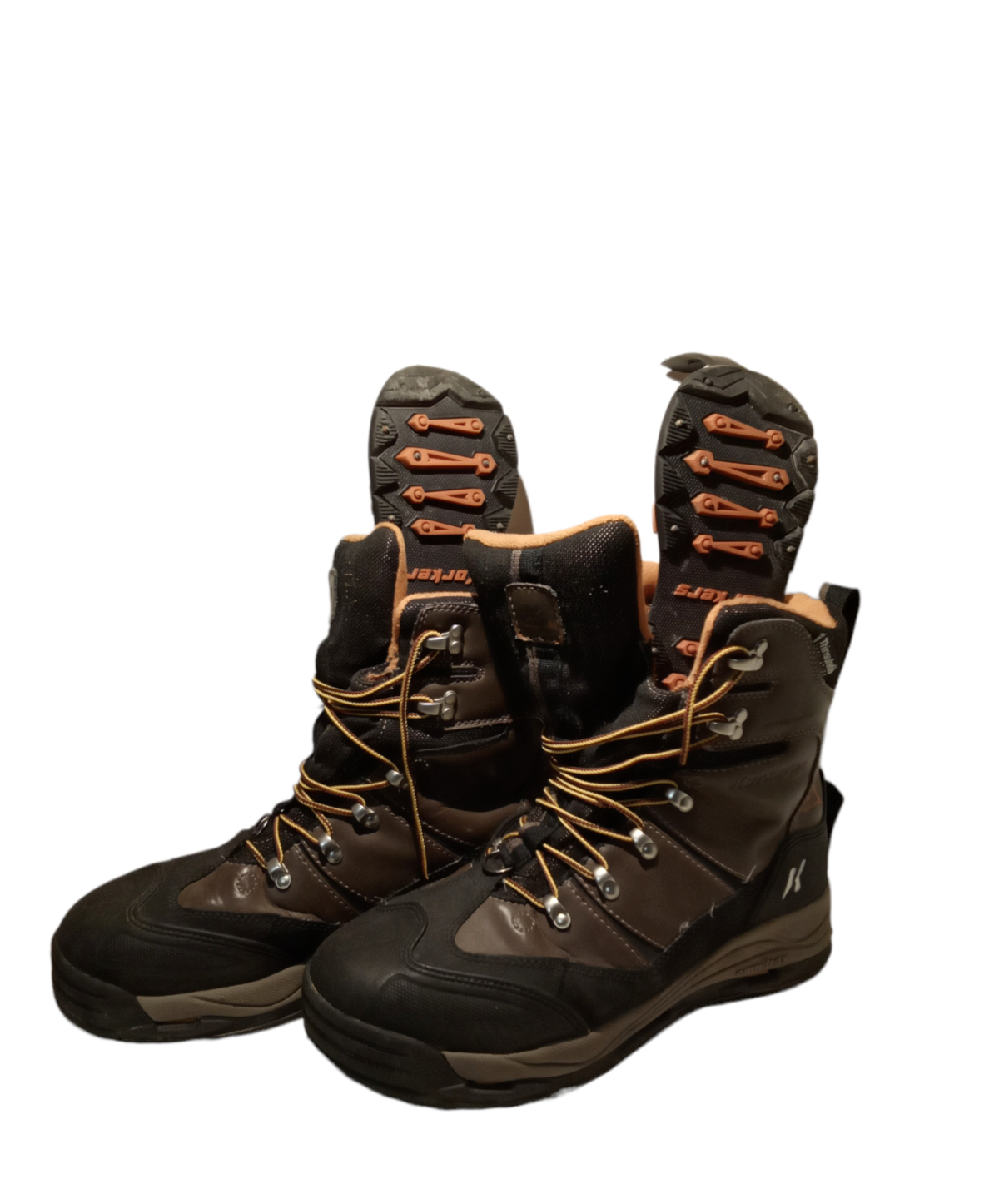 Korkers SnowJack Pro Safety Men's Industrial Boot, Brown, 10.5 W/CLING ON SOLES