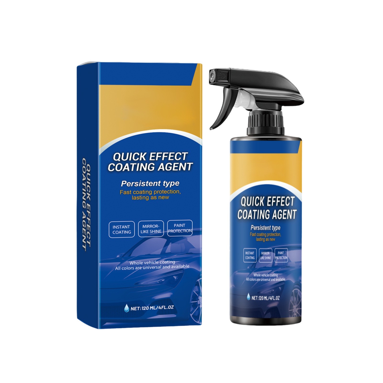 Car Coating Spray,Car Quick Coating Agent Quickly Coat Car Wax, 120ml
