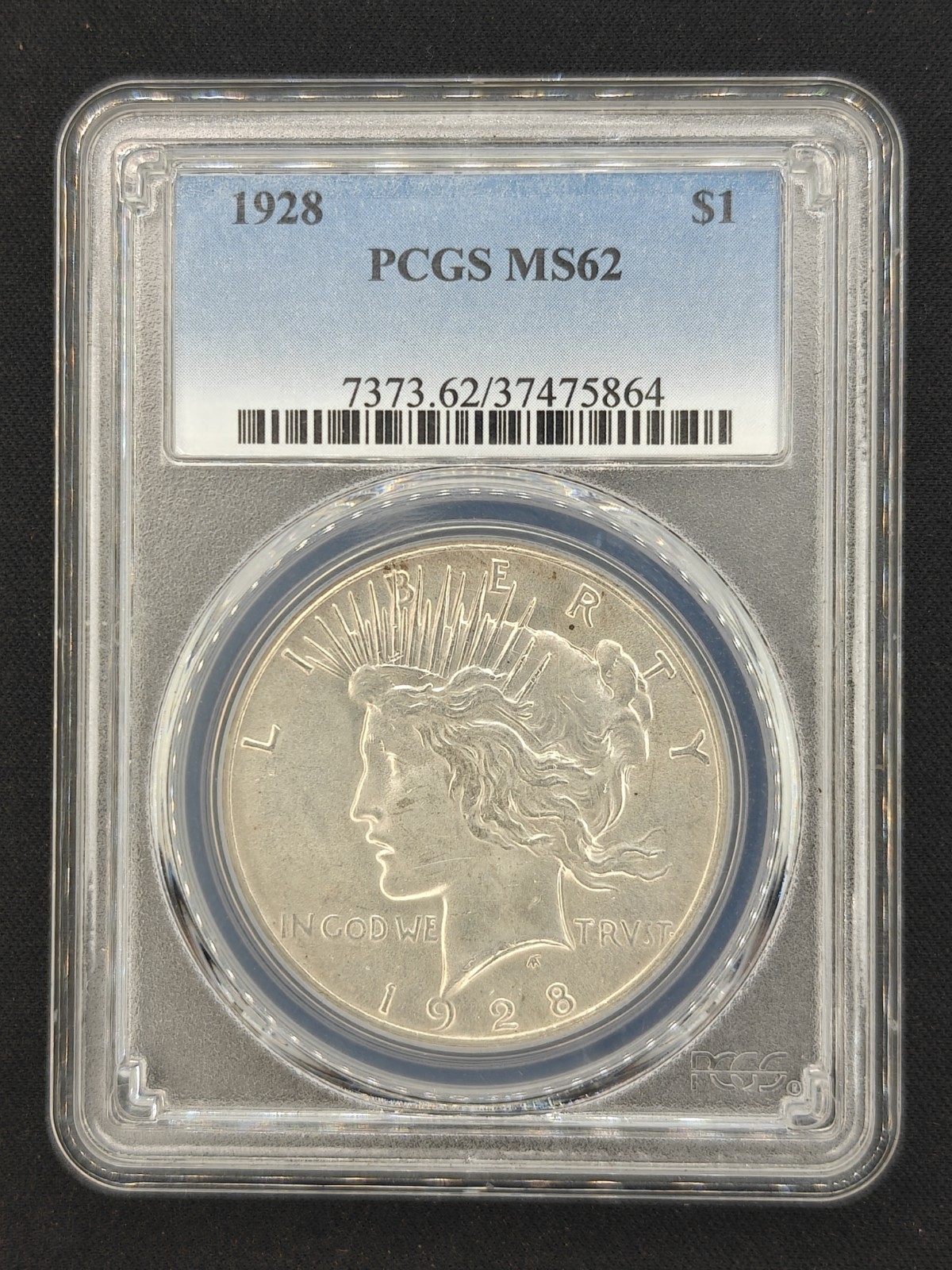 1928 P Peace Dollar Silver PCGS MS62 Key Date
