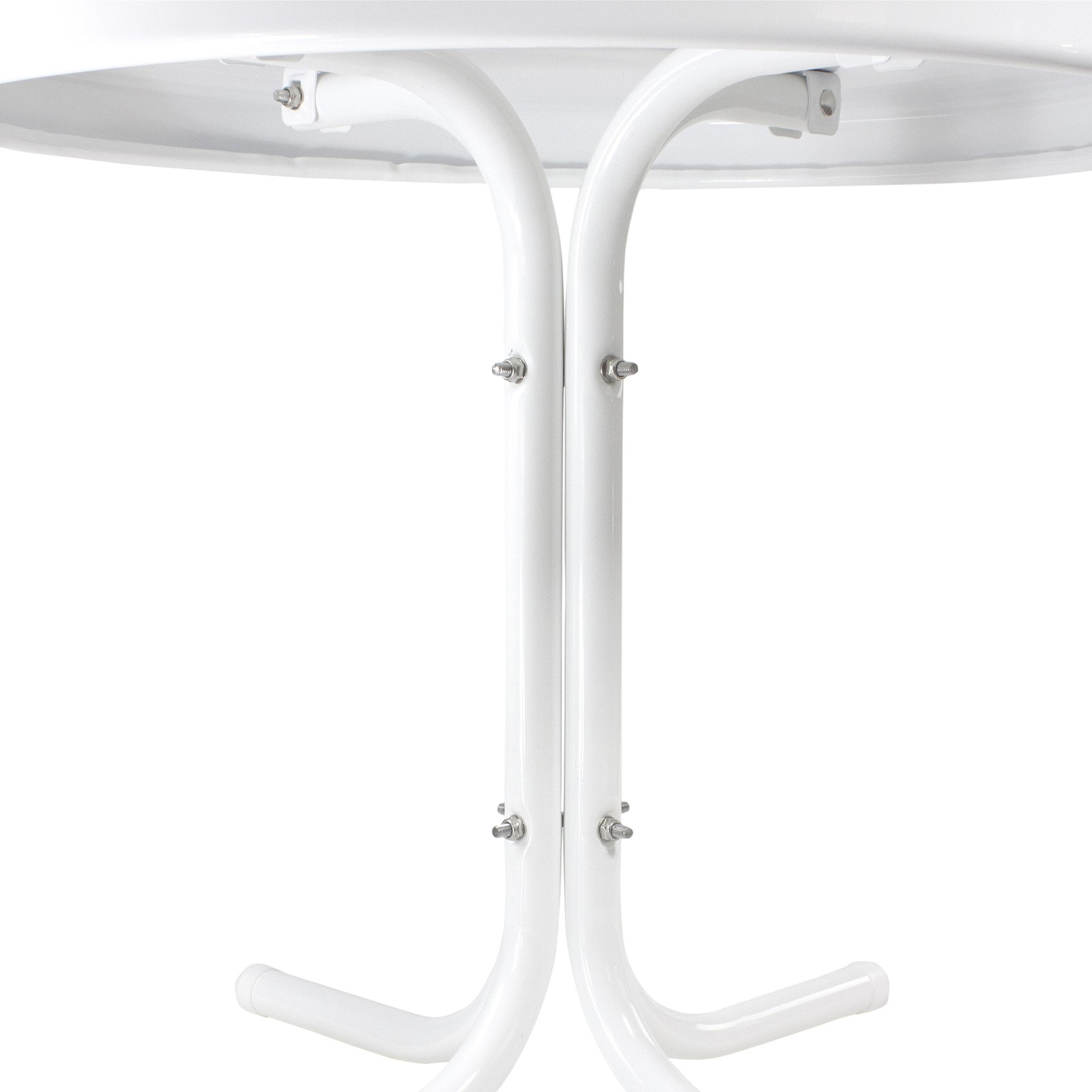 Northlight 22" Outdoor Retro Tulip Side Table, White