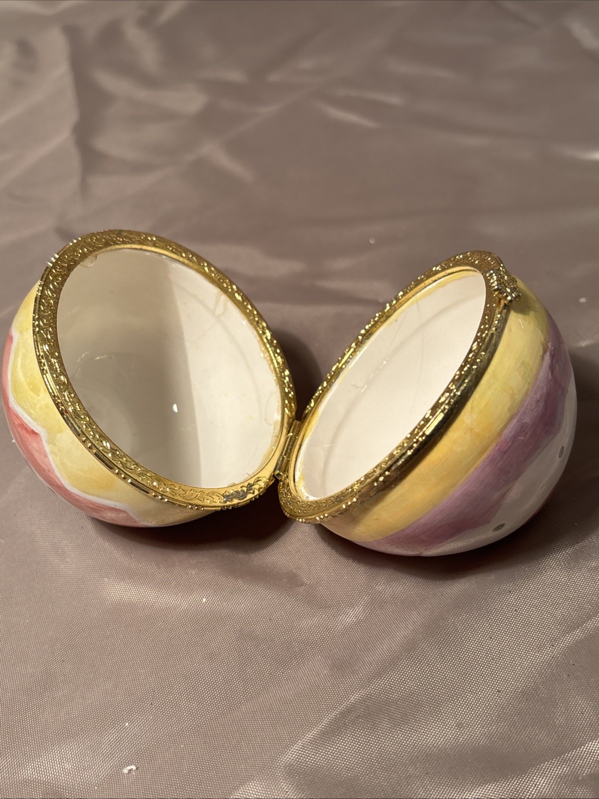 Easter Style Handpainted Trinket Box 4.5”