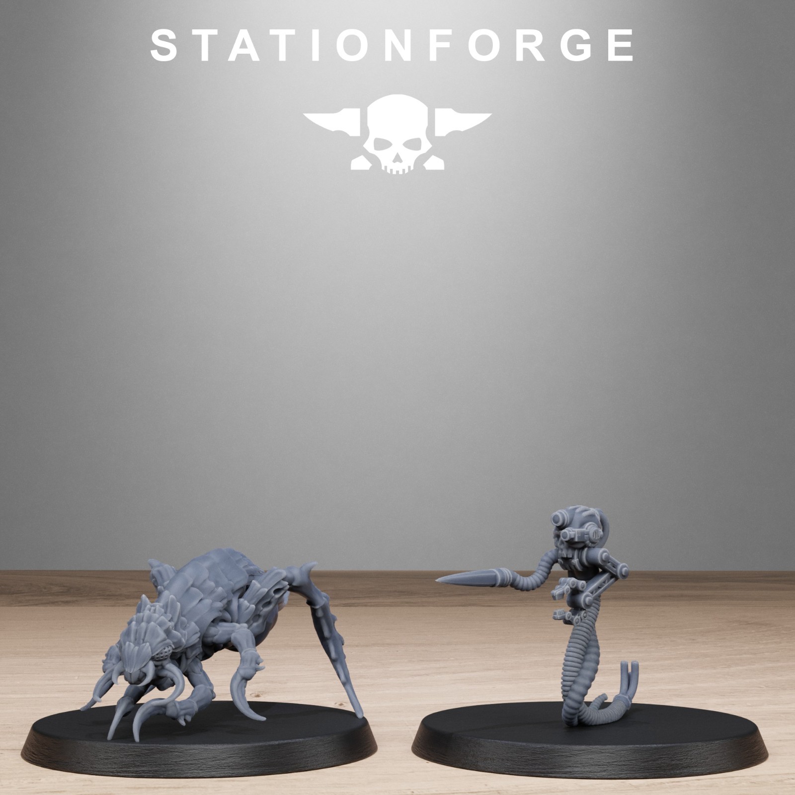 GrimCorp Scrap operatives from Station Forge 32mm.