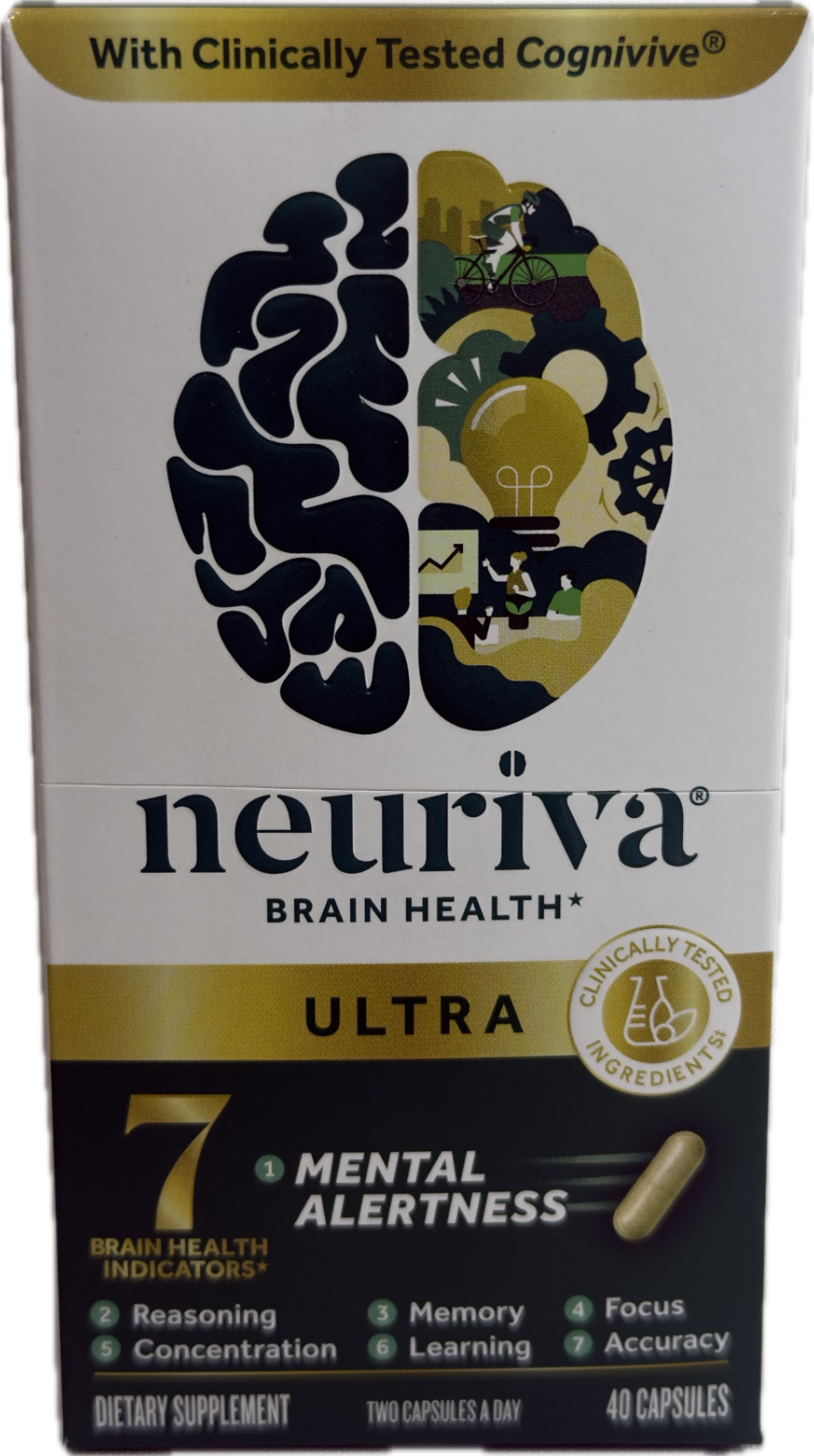 Neuriva Ultra Brain Health Supplement 40 Capsules Exp: 08/26 (New in Box/Unused)