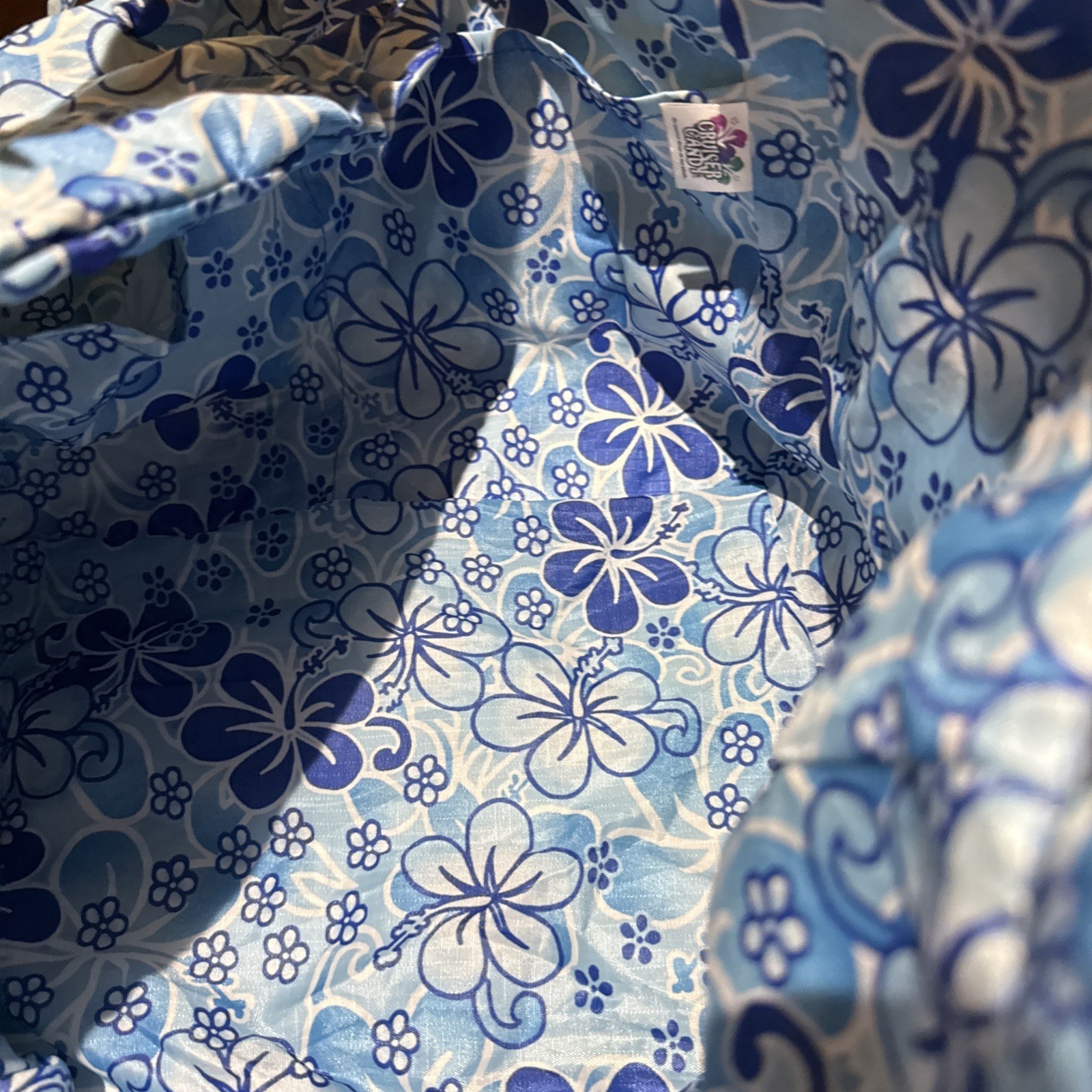 Cruiser Candy Bicycle Basket Liner, 15"x12"x10", Blue Hawaiian