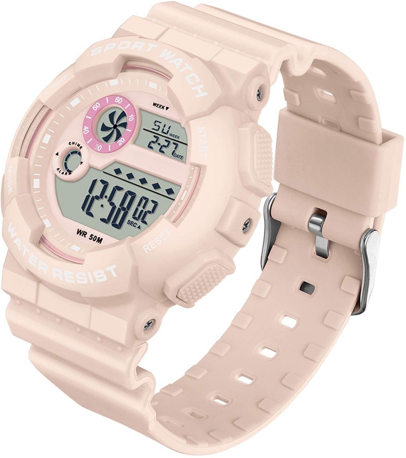 findtime Digital Watch Womens Sport Waterproof White Wrist Watches for Women ...