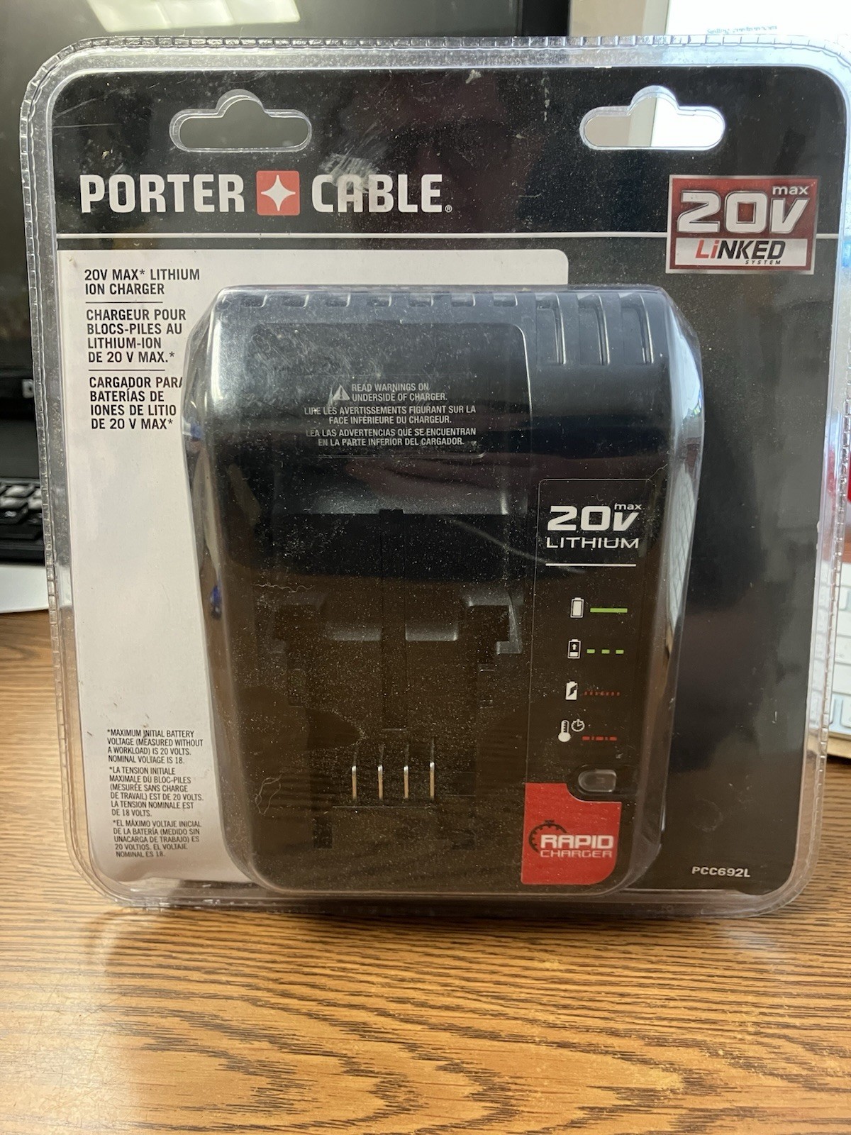 Porter-Cable PCC692L 20V MAX Lithium Battery Charger, New, Factory Sealed