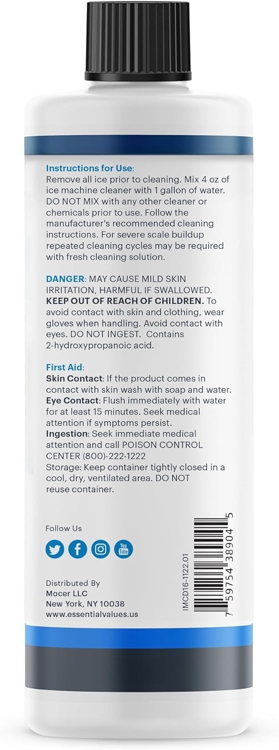 Universal Ice Machine Cleaning Solution: 16 fl oz Descaler for Crisp Ice