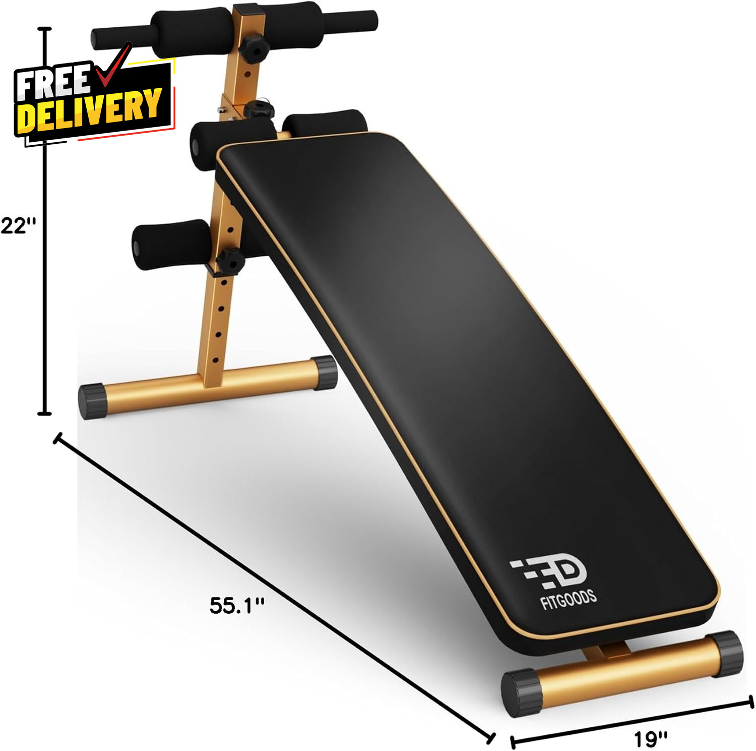 Sit up Bench Adjustable Workout Bench for Ab Exercise Curved Incline/Decli....