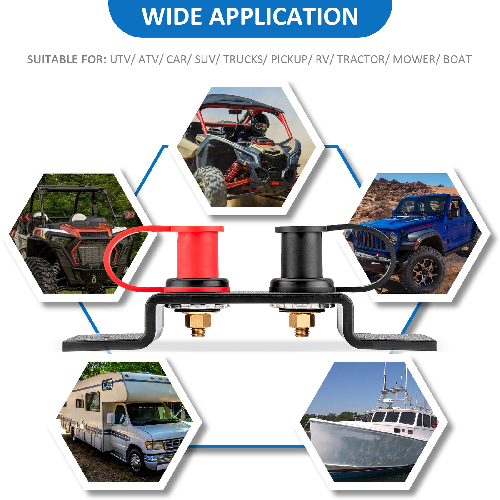 Battery Jump Post Remote Battery Terminal Relocation Kit for Polaris RZR PRO XP