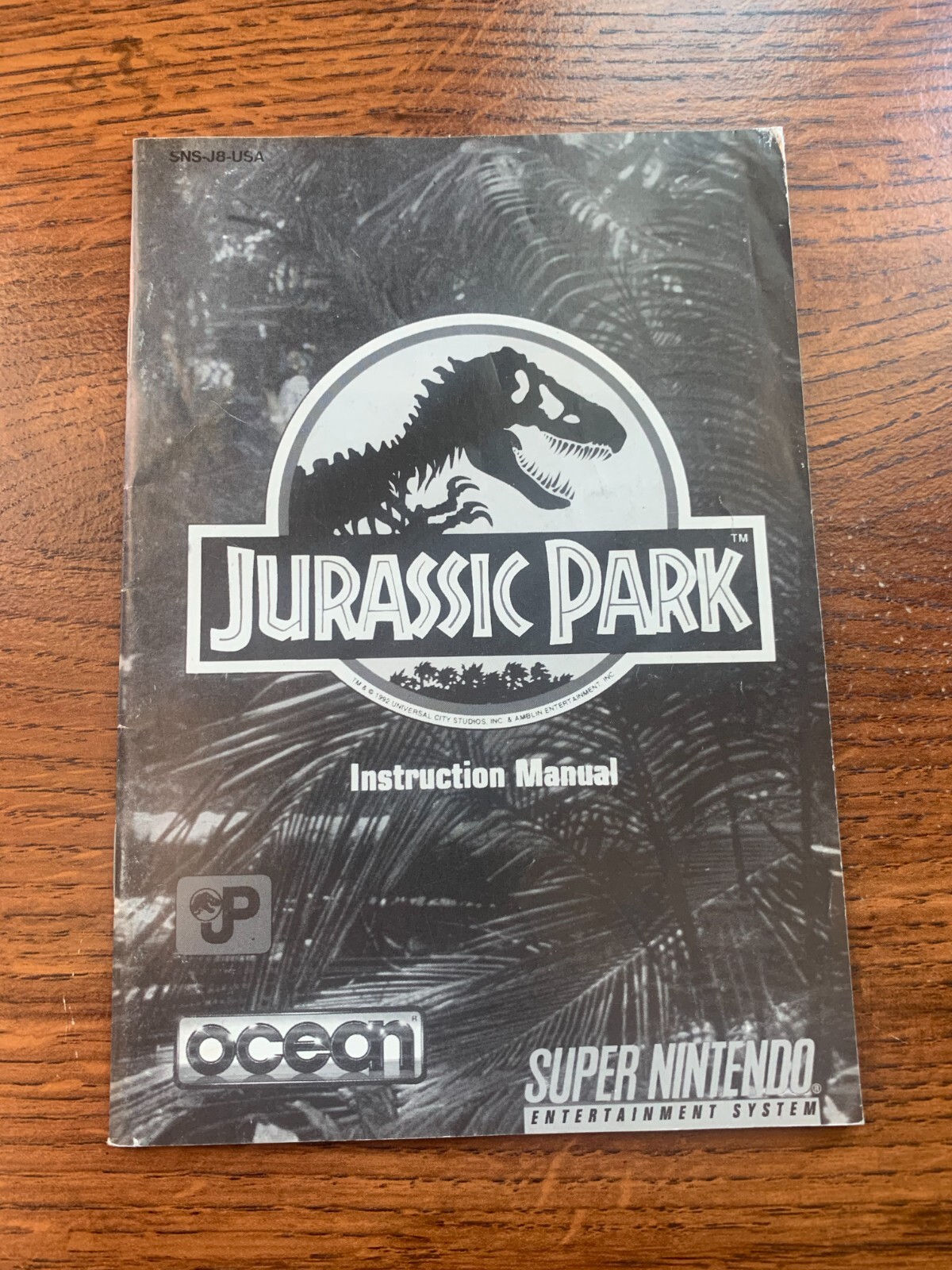 Jurassic Park SNES Super Nintendo Instruction Manual Only