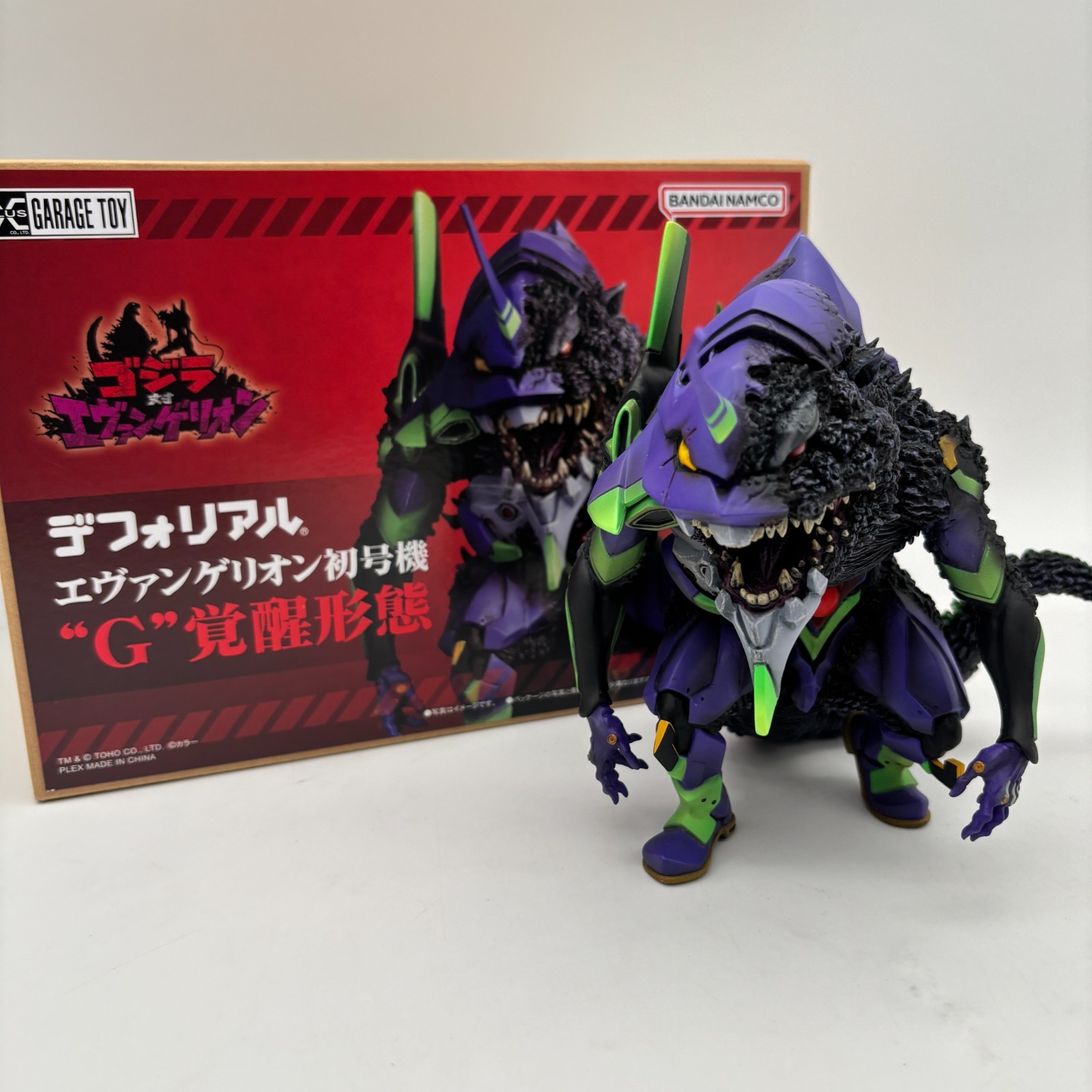 X PLUS Deforeal Evangelion Unit 01 Figure G Awakening Form GODZILLA BANDAI