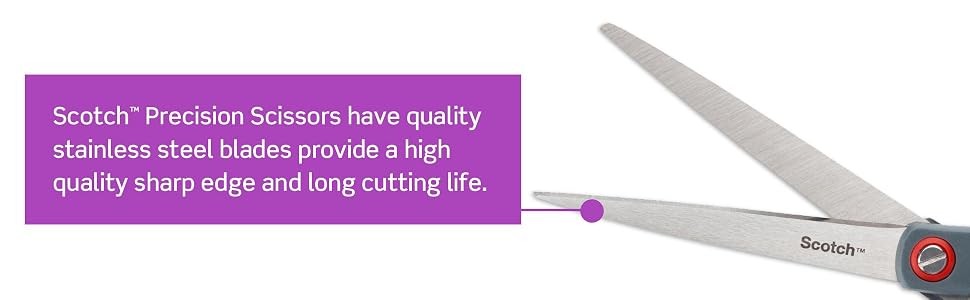 8" Precision Scissors Great for Everyday Use | Stainless Steel Scissors with