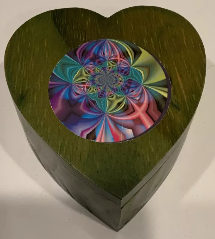 Unique Handcrafted Valentine’s Day Trinket Box Heart Shaped & Made in Brazil