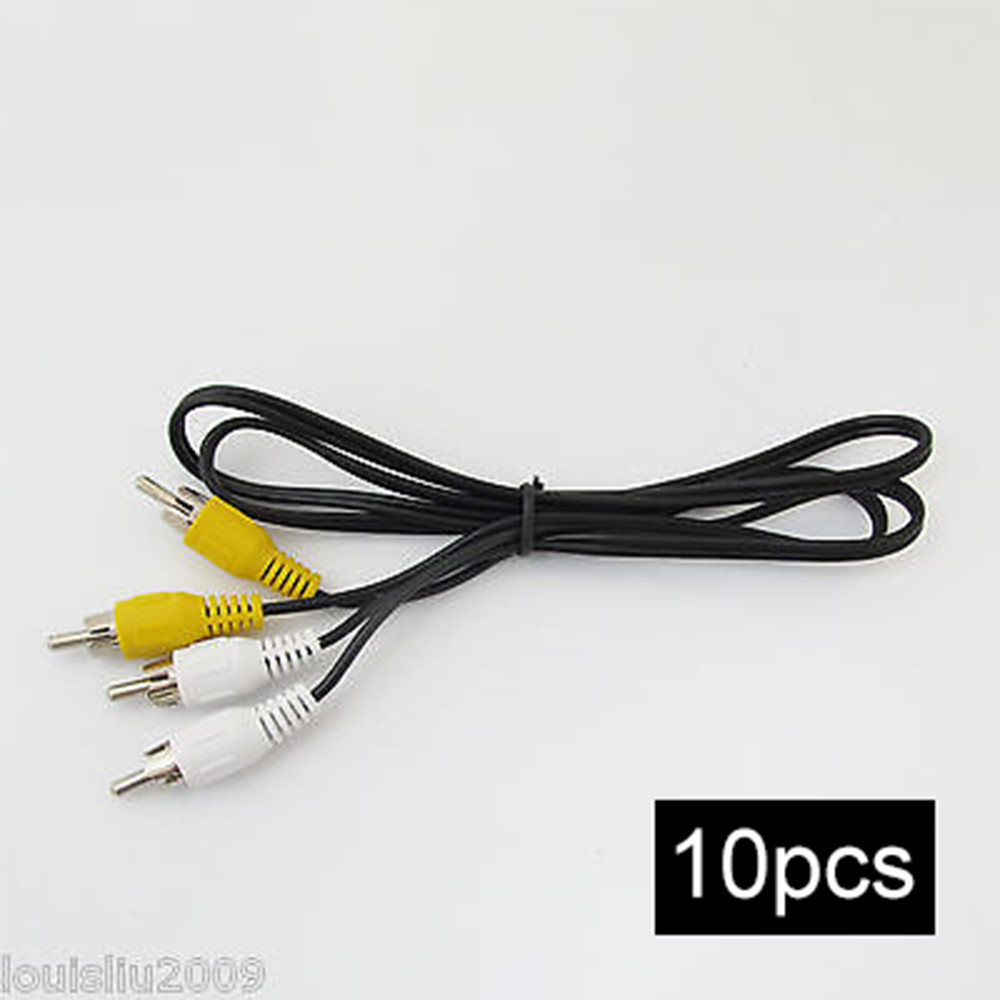 10pcs Twin RCA Phono Male cable 2 RCA Phono Male to Male Audio Cable 3.3ft/1M