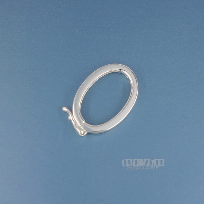 Sterling Silver Oval Hinged Shortener / Enhancer / Connector Clasp 18mm #44018