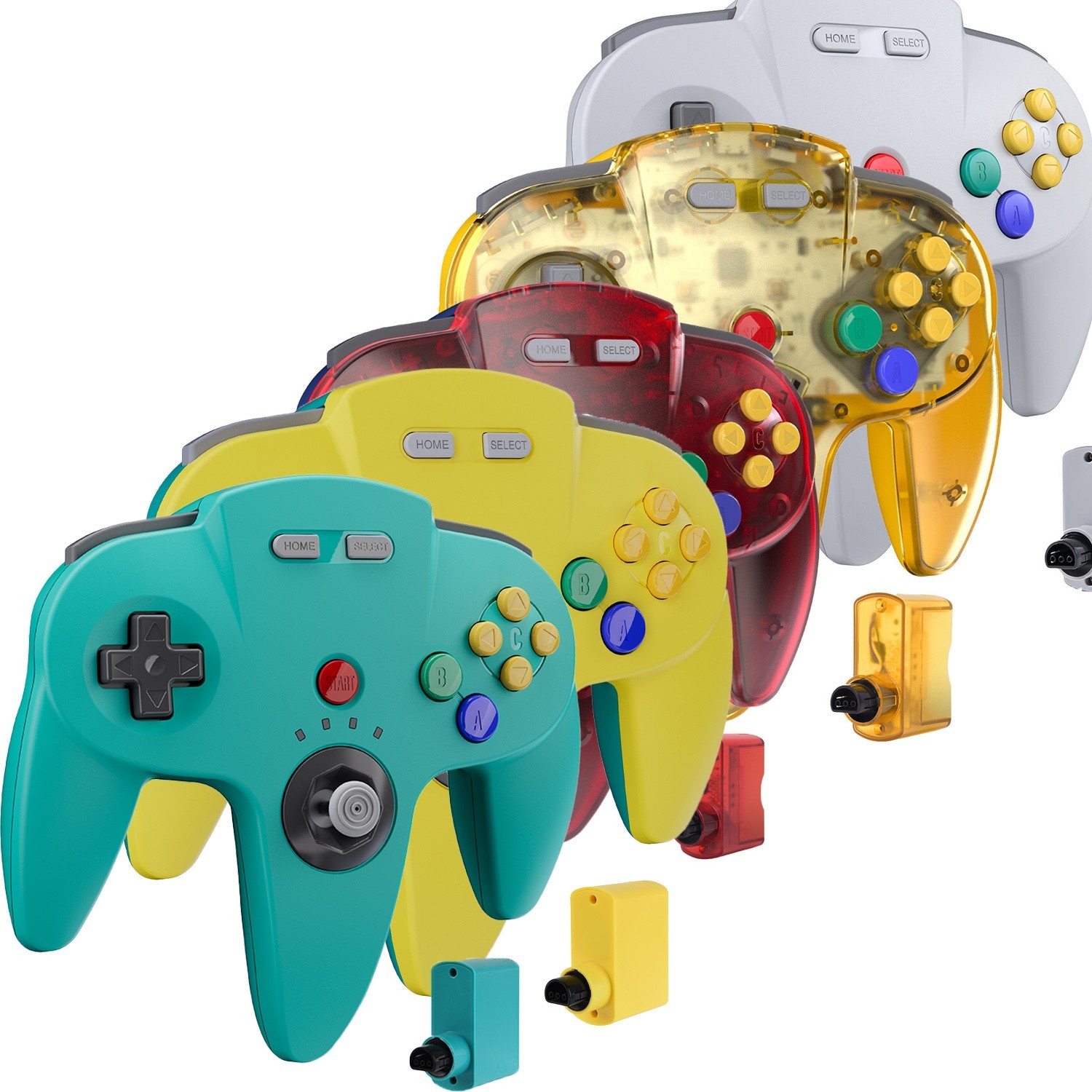 2.4G Wireless N64 Controller Remote Game Pad with Rumble Pak for Nintendo N64