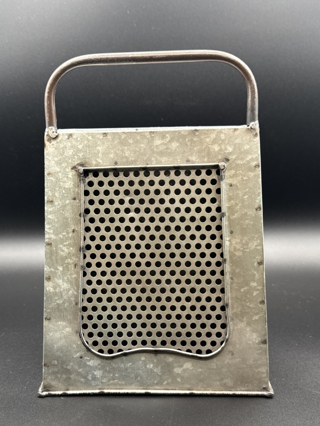 Galvanized Steel Wall Box w/ Towel Bar Rustic Farmhouse Bathroom Storage