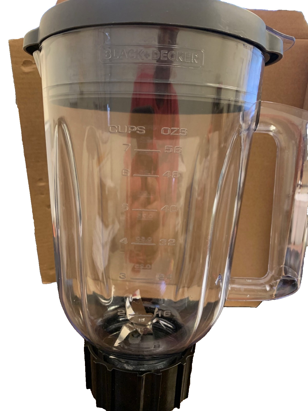Black & Decker Ice Crush Replacement Plastic Jar ONLY 7 Cup PerfectPour w/ 6-Tip