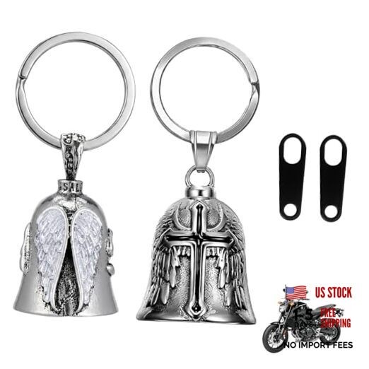 Motorcycle Bell Guardian Angel Set for Men and Women, 4PCS Guardian Bell
