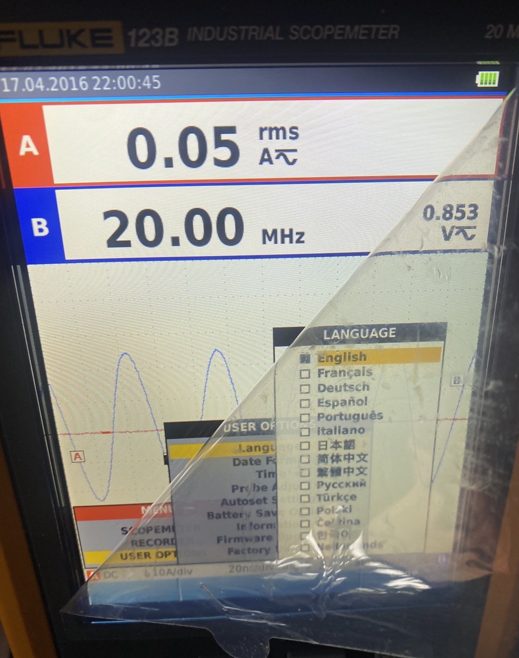 Fluke 123B Industrial Scope Meter