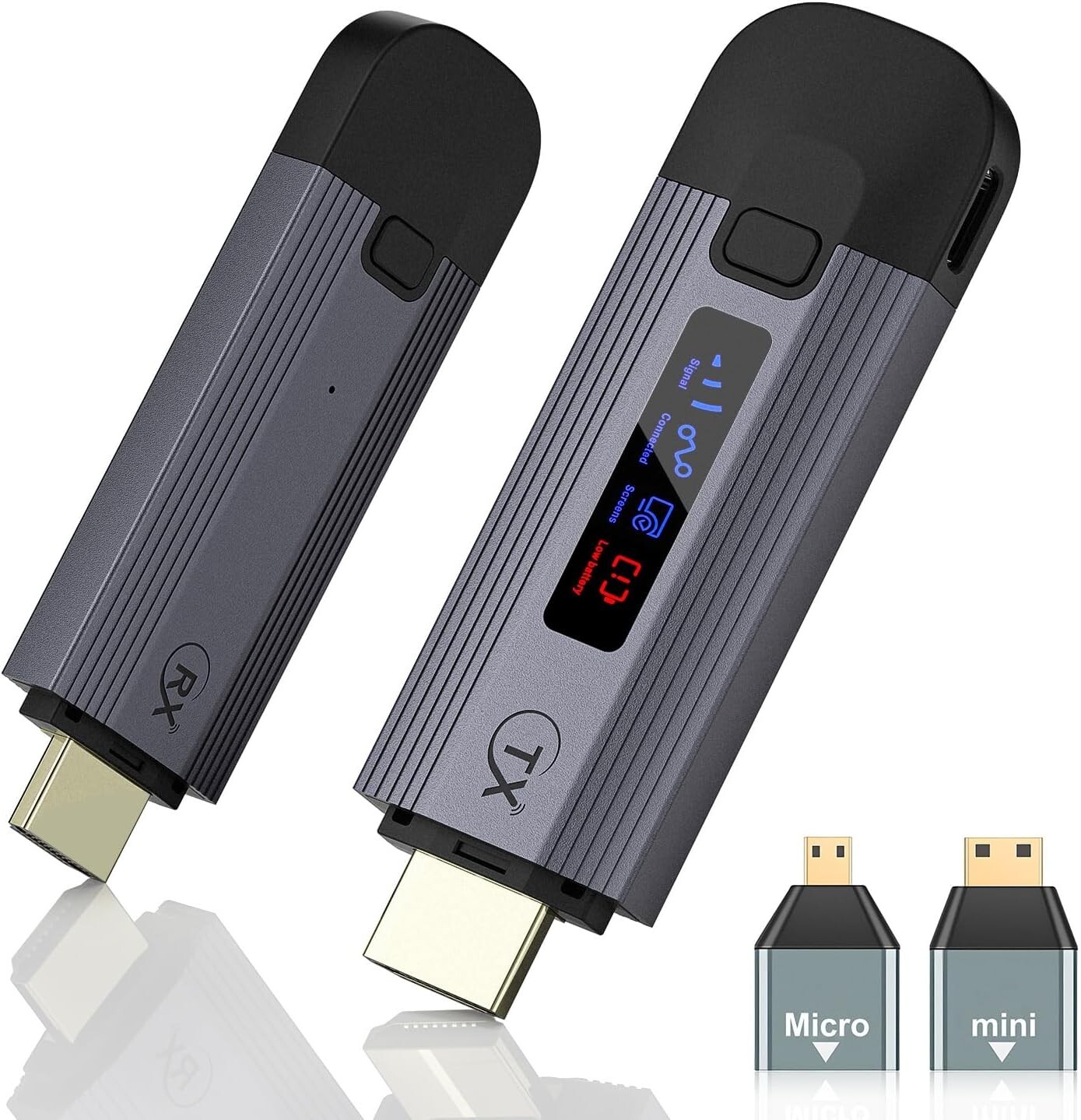 Wireless HDMI Transmitter and Receiver, Plug & Play Portable Wireless HDMI Exten