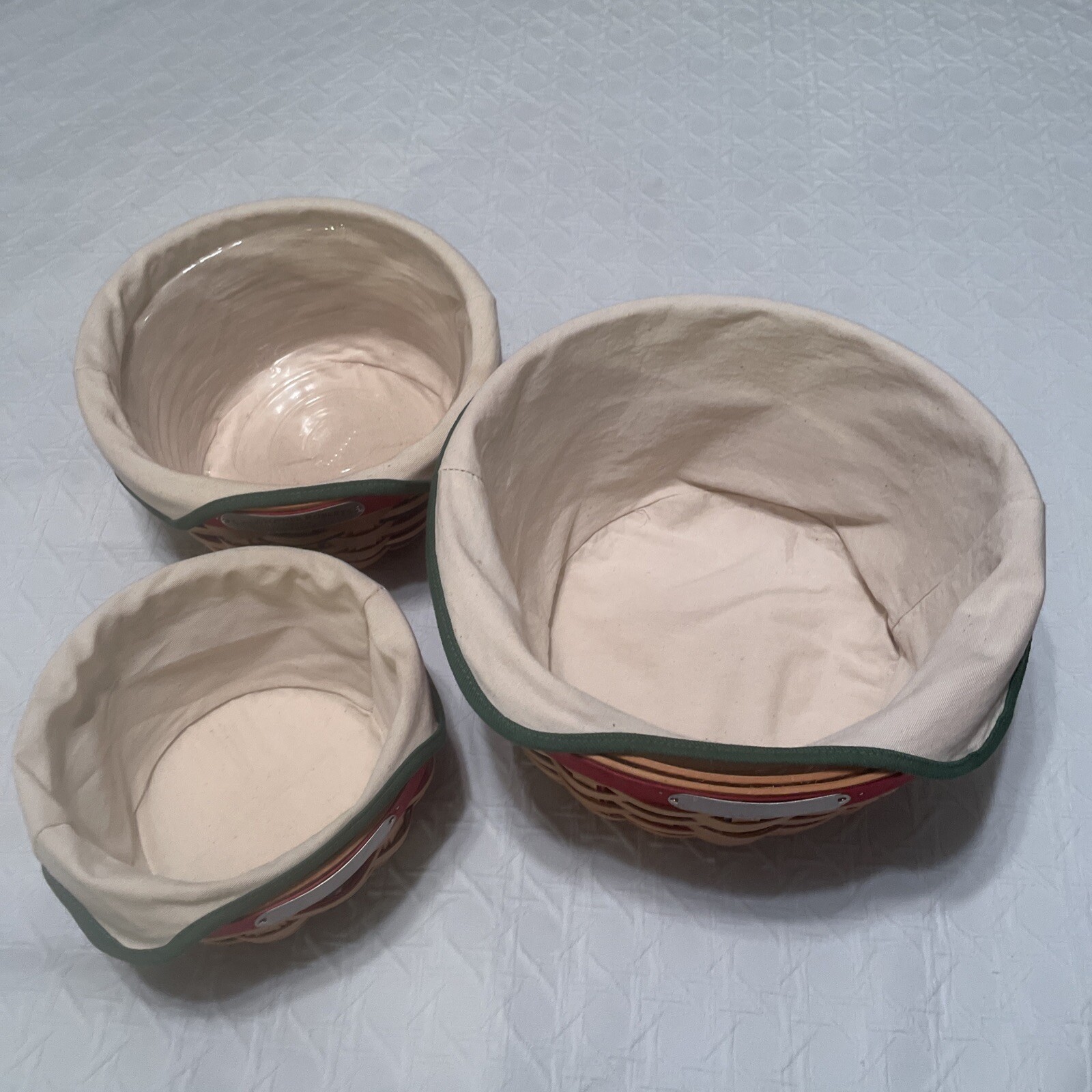 3 Nesting Basket Lined Round Christopher Roberts Woven Limited Edition