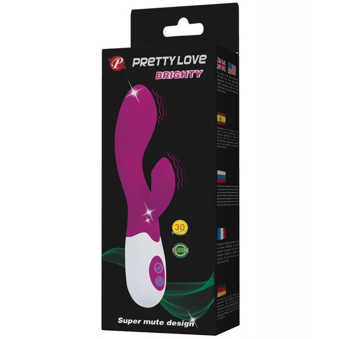 Pretty Love Brighty Vibrator- Fuchsia Dual Clitoral & vagina Stimulation Vibe