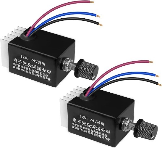 DC Motor Speed Controller Universal 12V 24V 10A Electronic  Number of Items: 2