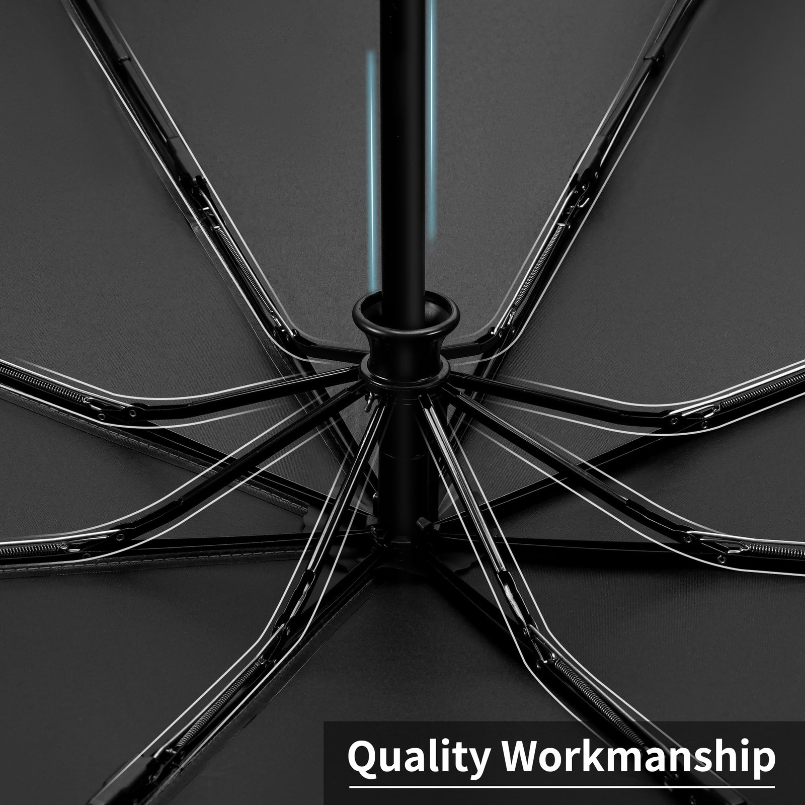 Windproof Travel Umbrella Automatic Compact Folding UV Protection Umbrella