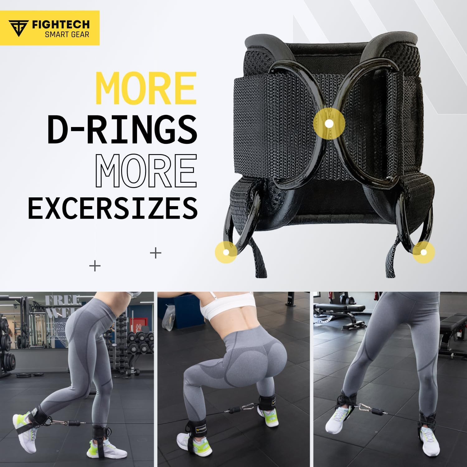 Ankle Straps Cable Machine Attachment for Gym - Cable Kickback Ankle Straps - Pa