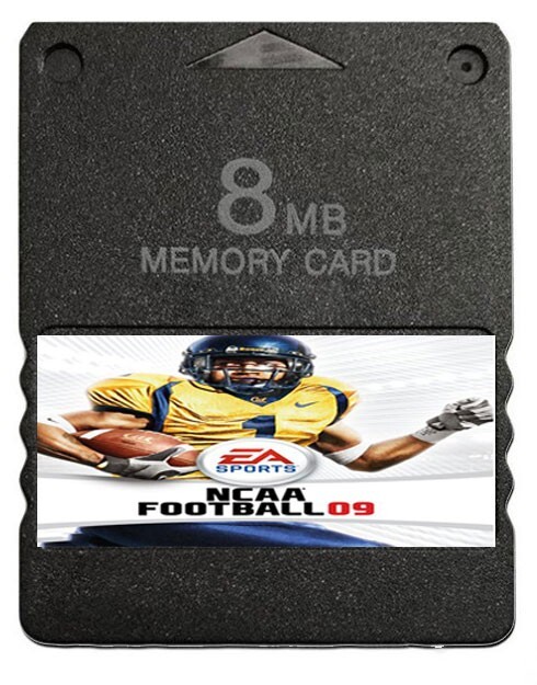 NCAA Football 2009 Real Name Roster Update File PS2 PlayStation 2 Memory Card