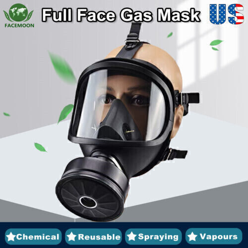 New Gas Mask Face Respirator Gas Safety Chemical Spray Painting Carbon Cartridge