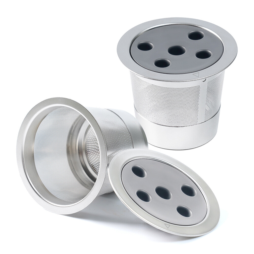 Stainless Steel 5 Holes Filter Cup Coffee Pod Capsule For Keurig K-Supreme Plus