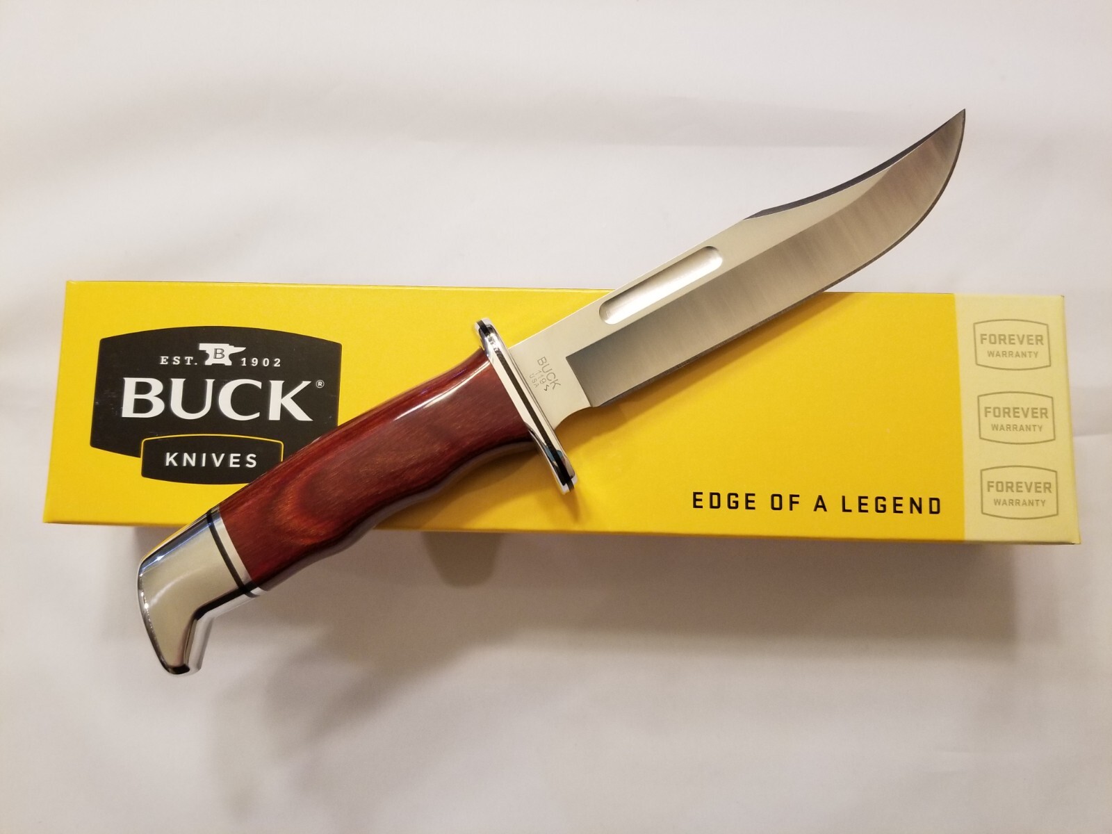 BUCK KNIFE - #119 SPECIAL FIXED BLADE - 10.5" OVERALL LENGTH + LEATHER SHEATH