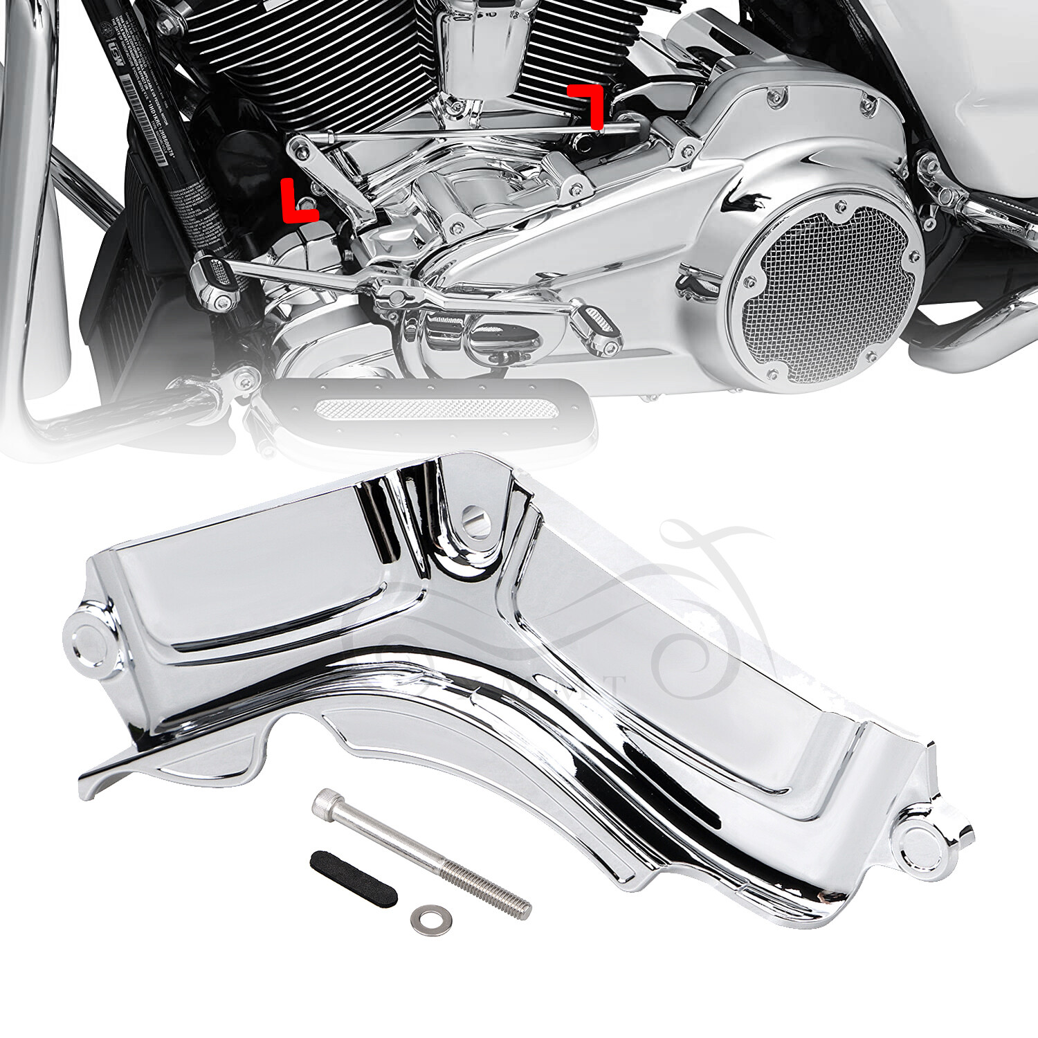 Chrome Cylinder Base Side Cover For Harley Softail Fat Boy Breakout FXBR FXBRS