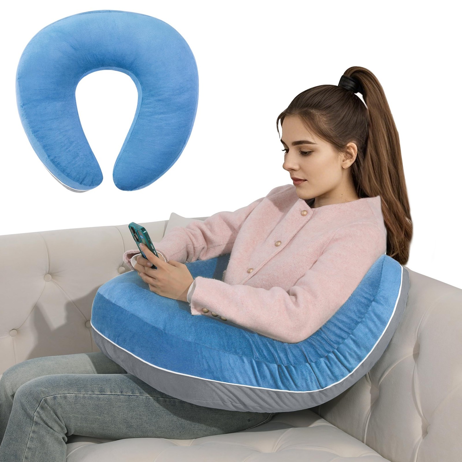 HOMBYS Crochet Pillow for Lap Support,Gaming Pillow for Lap,Lap Pillow for Re...