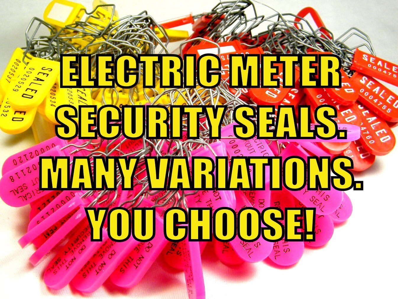 ELECTRIC METER SECURITY SEAL & SPECIALTY SEALS ➡️ MANY OPTIONS ⬅️ TEN-SEALS